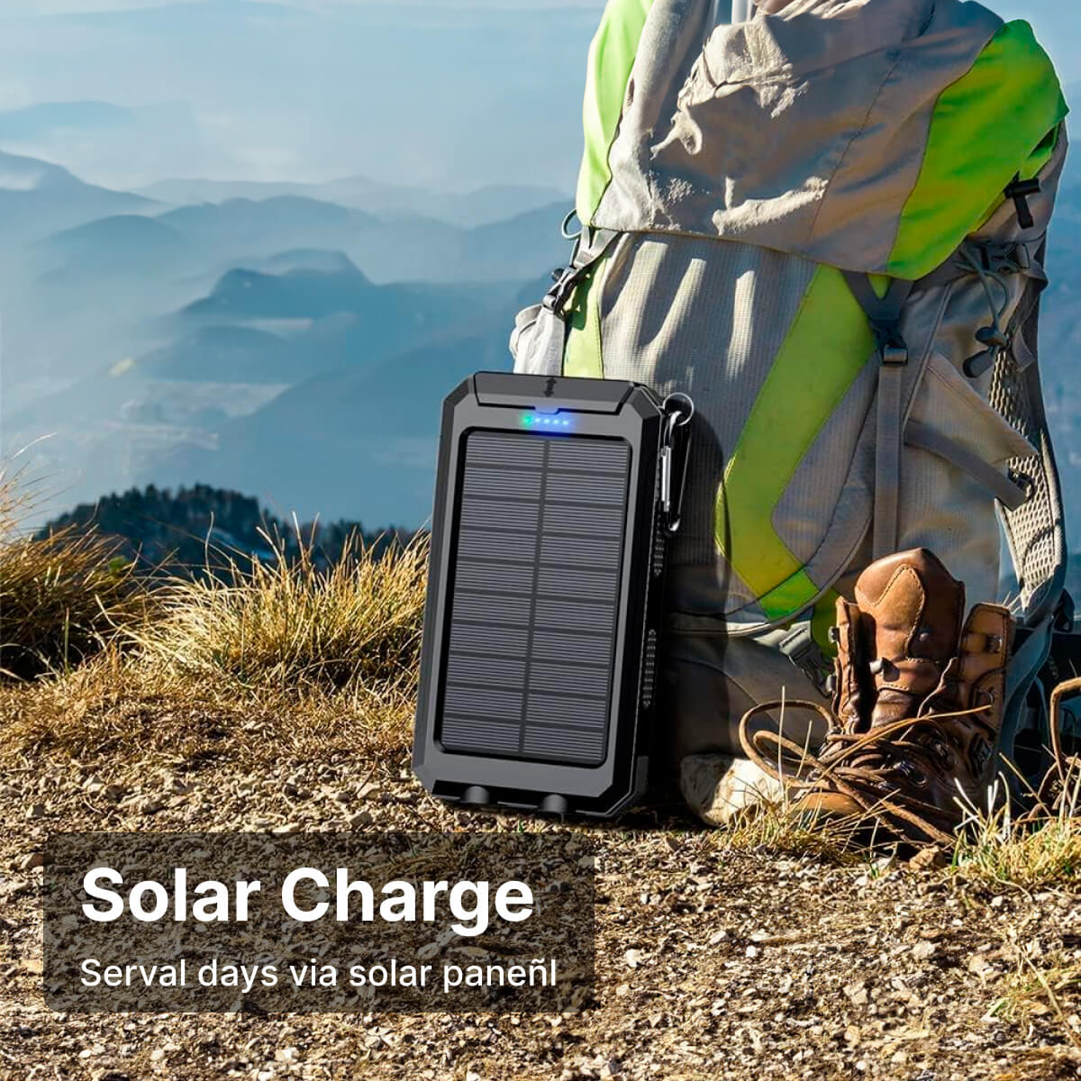 Avelena | SUNVAULT MAX – Wasserdichte Solar Power Bank mit 30000mAh Kapazität
