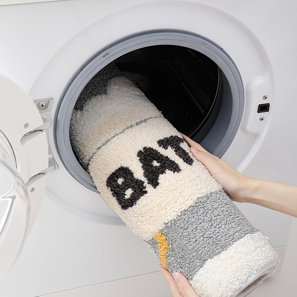 Avelena | Superabsorbierende rutschfeste Badematte für Badezimmer und Toilette - Milo