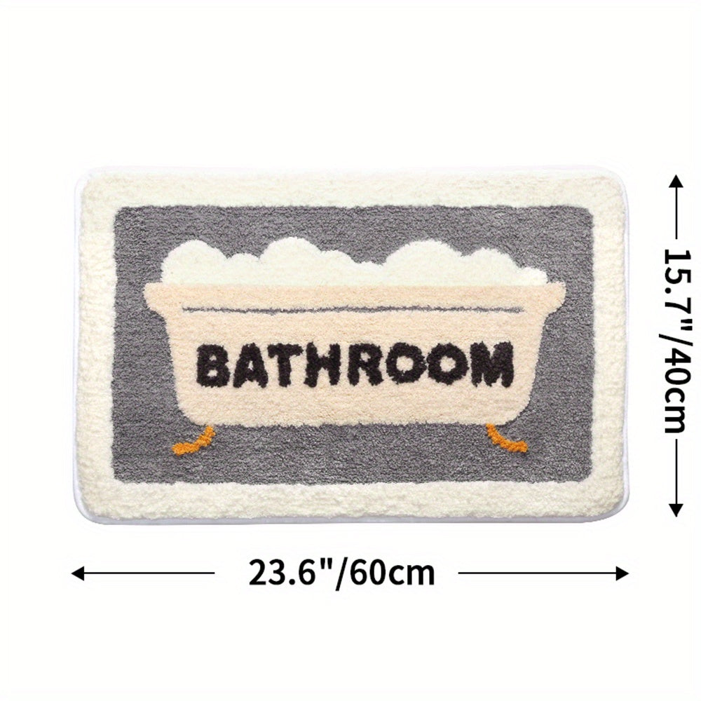 Avelena | Superabsorbierende rutschfeste Badematte für Badezimmer und Toilette - Milo