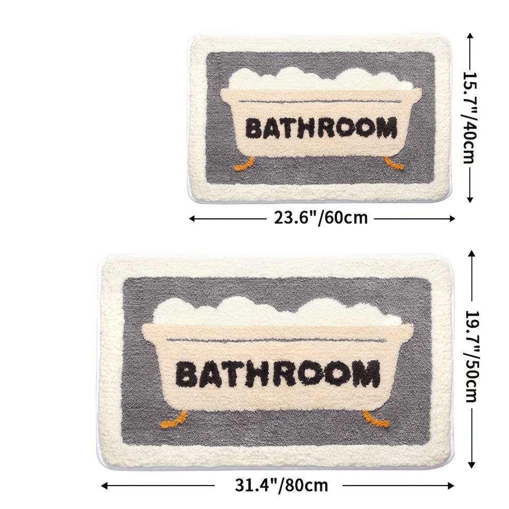 Avelena | Superabsorbierende rutschfeste Badematte für Badezimmer und Toilette - Milo