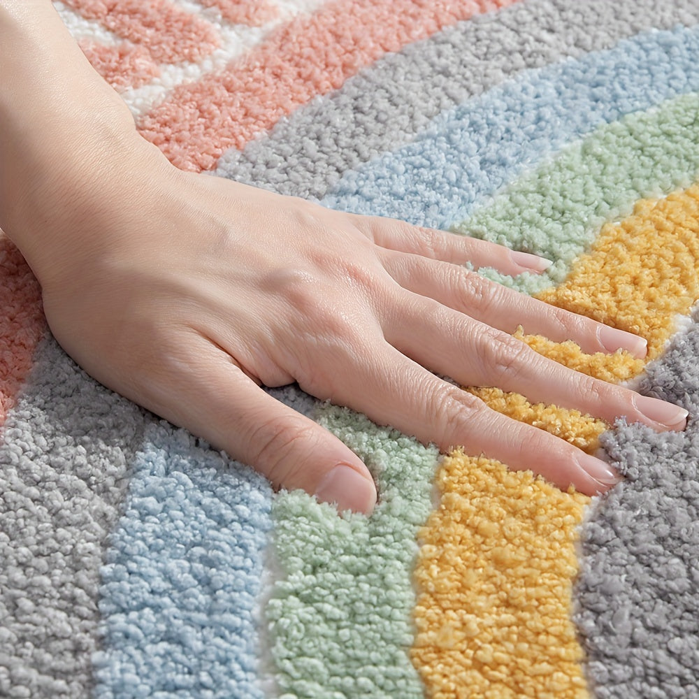 Avelena | Superabsorbierende rutschfeste Badematte für Badezimmer und Toilette - Milo