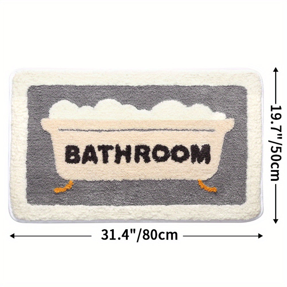 Avelena | Superabsorbierende rutschfeste Badematte für Badezimmer und Toilette - Milo