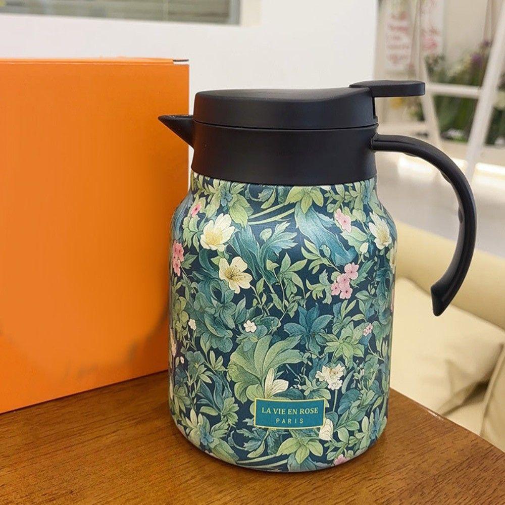 Avelena | Edelstahl Thermokanne mit Sieb – Vakuumisolierte 1L Teekanne