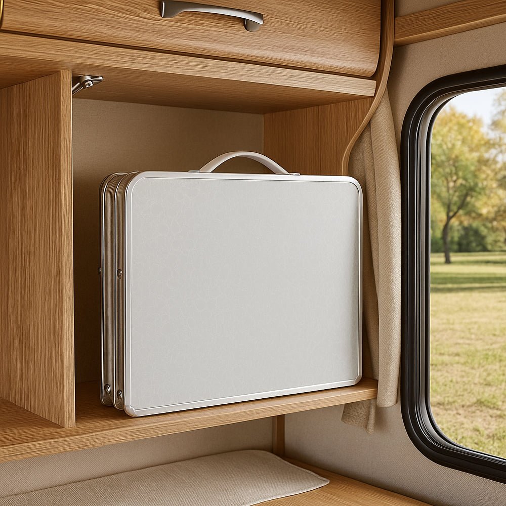 Avelena | Trailfold Tisch – Kompakter Faltbarer Tisch für Camping, Balkon & Außenbereich