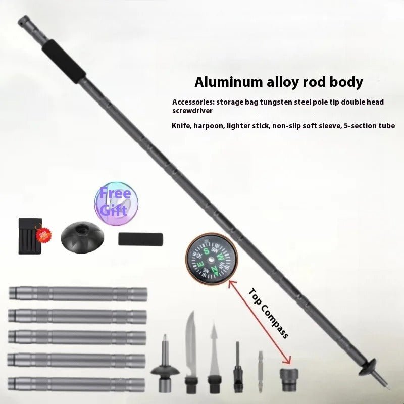 Avelena | Trailforce – Multifunktionaler taktischer Wanderstock für Survival & Abenteuer