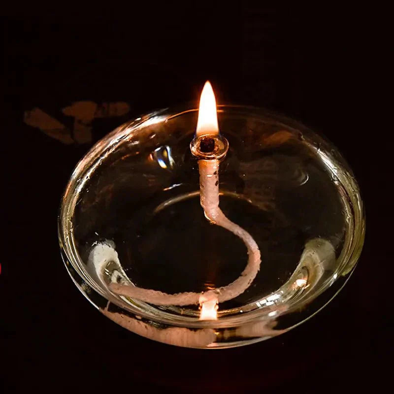 Avelena | Transparente Öllampe aus Glas als Kerzenständer