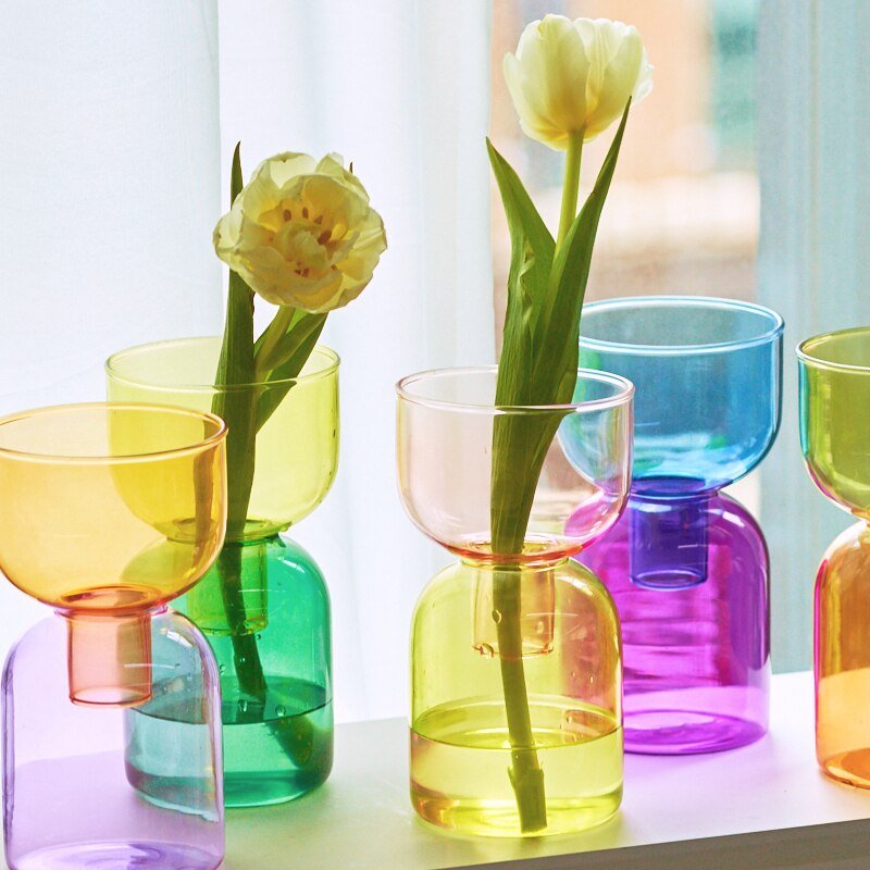 Avelena | Zweiteiliges Mini-Knospenvase-Terrarium-Set