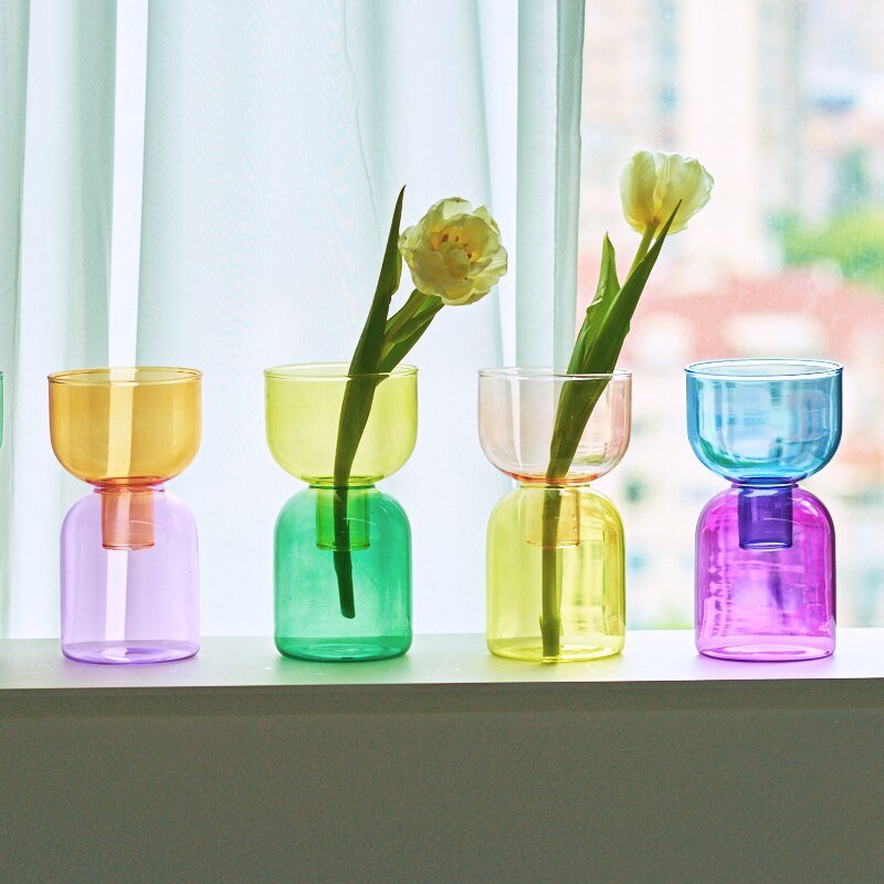 Avelena | Zweiteiliges Mini-Knospenvase-Terrarium-Set