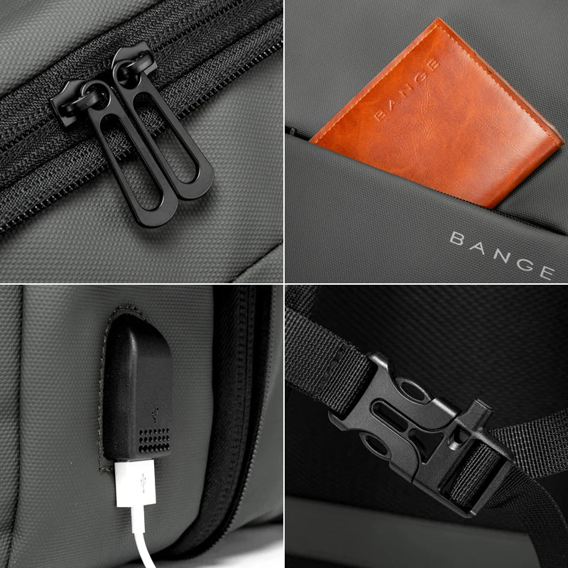 Avelena | URBANFORM Business-Rucksack – Expandbar, Wasserdicht, USB-Ladeanschluss & 17,3" Laptop-Fach