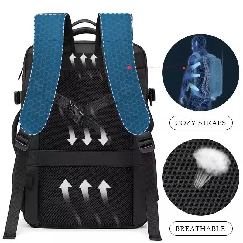 Avelena | URBANFORM Business-Rucksack – Expandbar, Wasserdicht, USB-Ladeanschluss & 17,3" Laptop-Fach