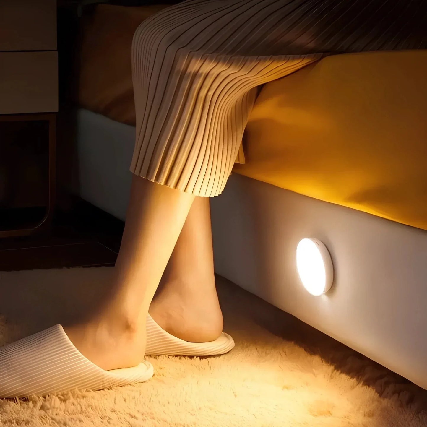 Avelena | Wiederaufladbare Bewegungssensor-LED-Leuchte | Energiesparend, USB-wiederaufladbar und ideal für Flure, Treppen, Garderoben und Schränke