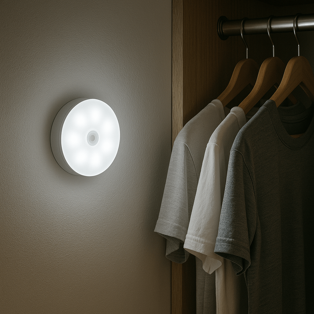 Avelena | Wiederaufladbare Bewegungssensor-LED-Leuchte | Energiesparend, USB-wiederaufladbar und ideal für Flure, Treppen, Garderoben und Schränke