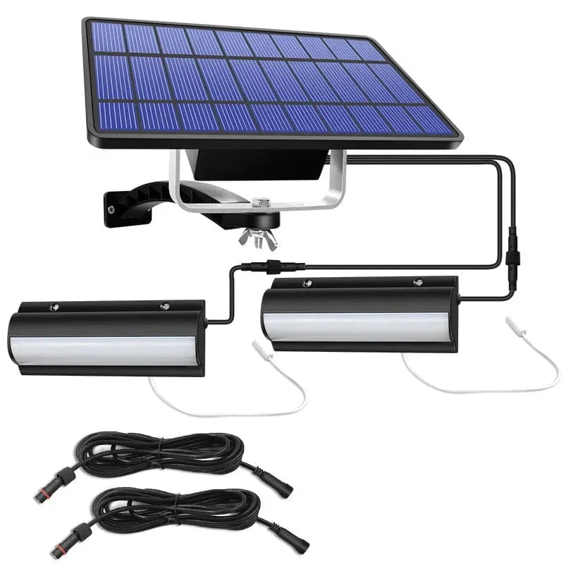 Avelena | Solar Pendelleuchte Außenleuchte | Dual- oder Einzelkopf, IP65 wasserdicht & ideal für Patios, Scheunen und Innenräume