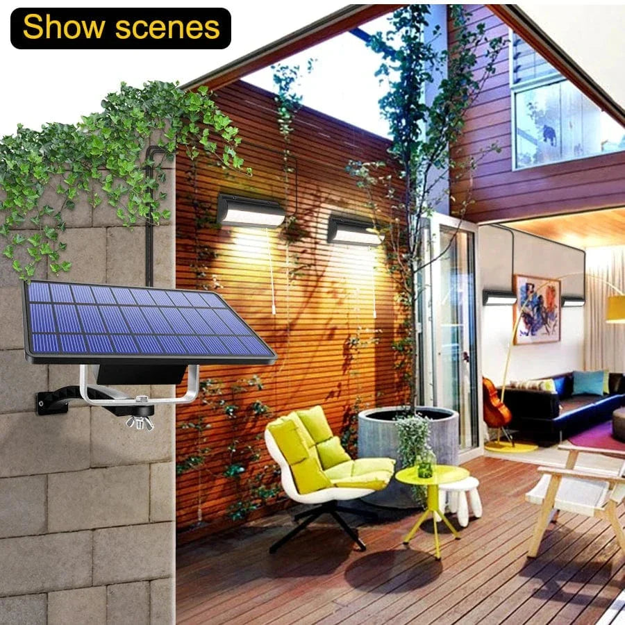 Avelena | Solar Pendelleuchte Außenleuchte | Dual- oder Einzelkopf, IP65 wasserdicht & ideal für Patios, Scheunen und Innenräume