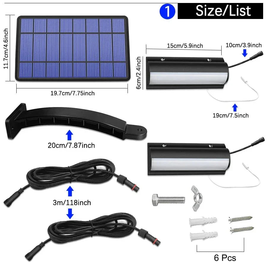 Avelena | Solar Pendelleuchte Außenleuchte | Dual- oder Einzelkopf, IP65 wasserdicht & ideal für Patios, Scheunen und Innenräume