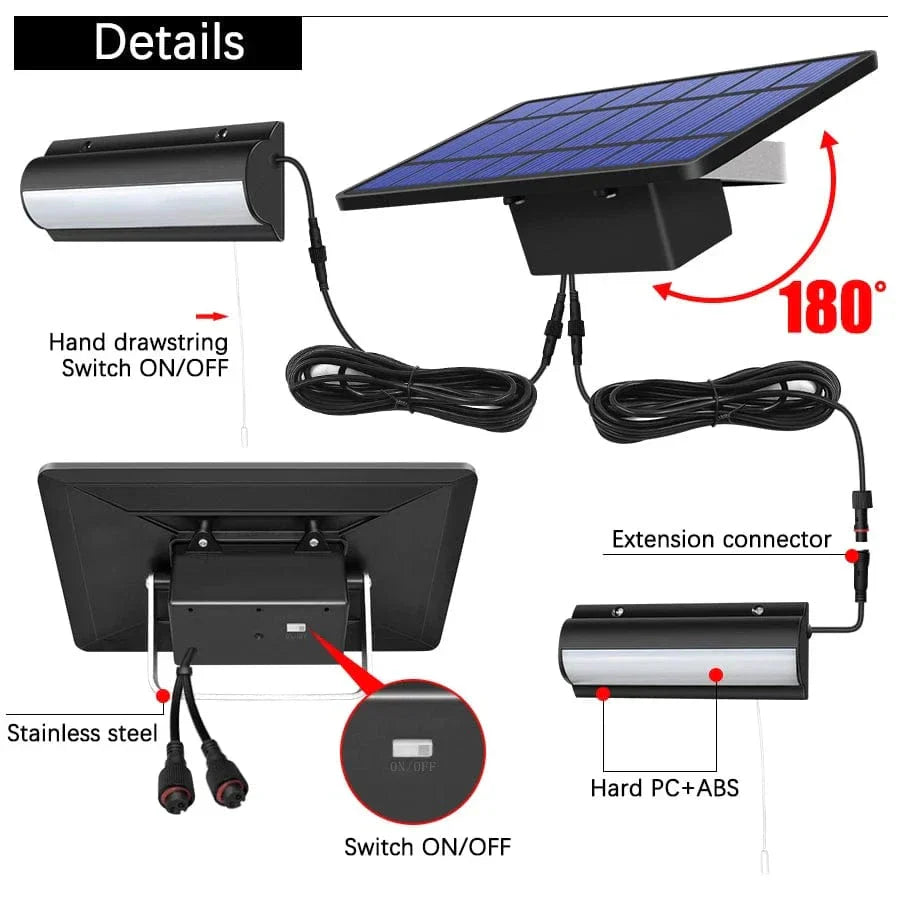 Avelena | Solar Pendelleuchte Außenleuchte | Dual- oder Einzelkopf, IP65 wasserdicht & ideal für Patios, Scheunen und Innenräume