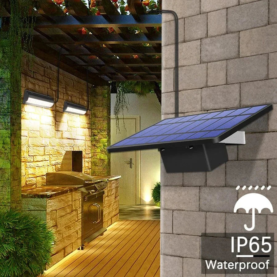 Avelena | Solar Pendelleuchte Außenleuchte | Dual- oder Einzelkopf, IP65 wasserdicht & ideal für Patios, Scheunen und Innenräume