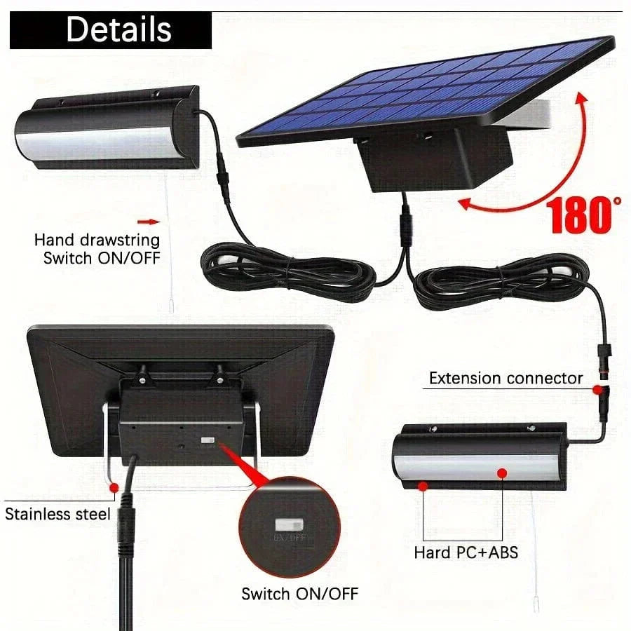 Avelena | Solar Pendelleuchte Außenleuchte | Dual- oder Einzelkopf, IP65 wasserdicht & ideal für Patios, Scheunen und Innenräume