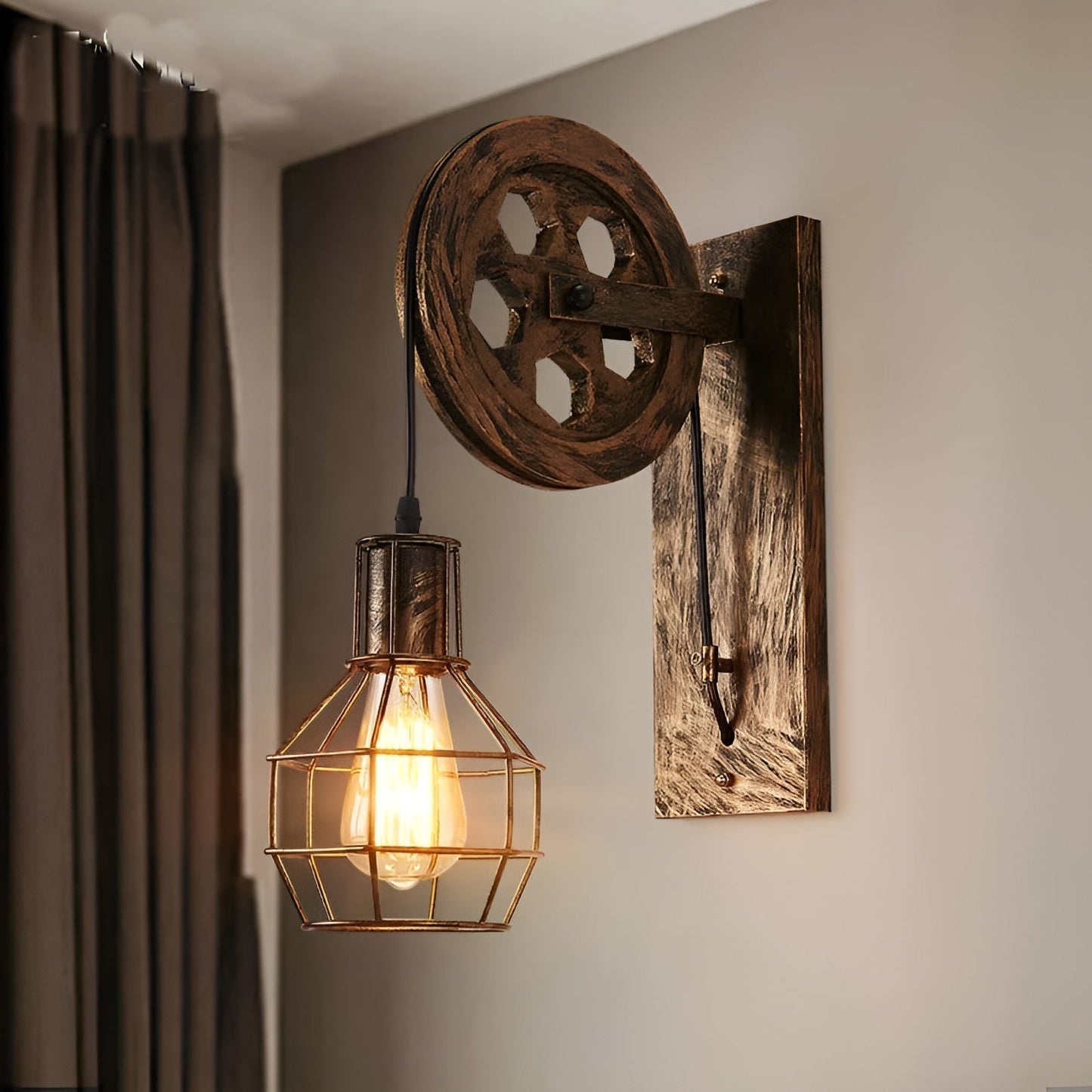 Avelena | Vintage Industrielle LED Wandleuchte - IronGlare