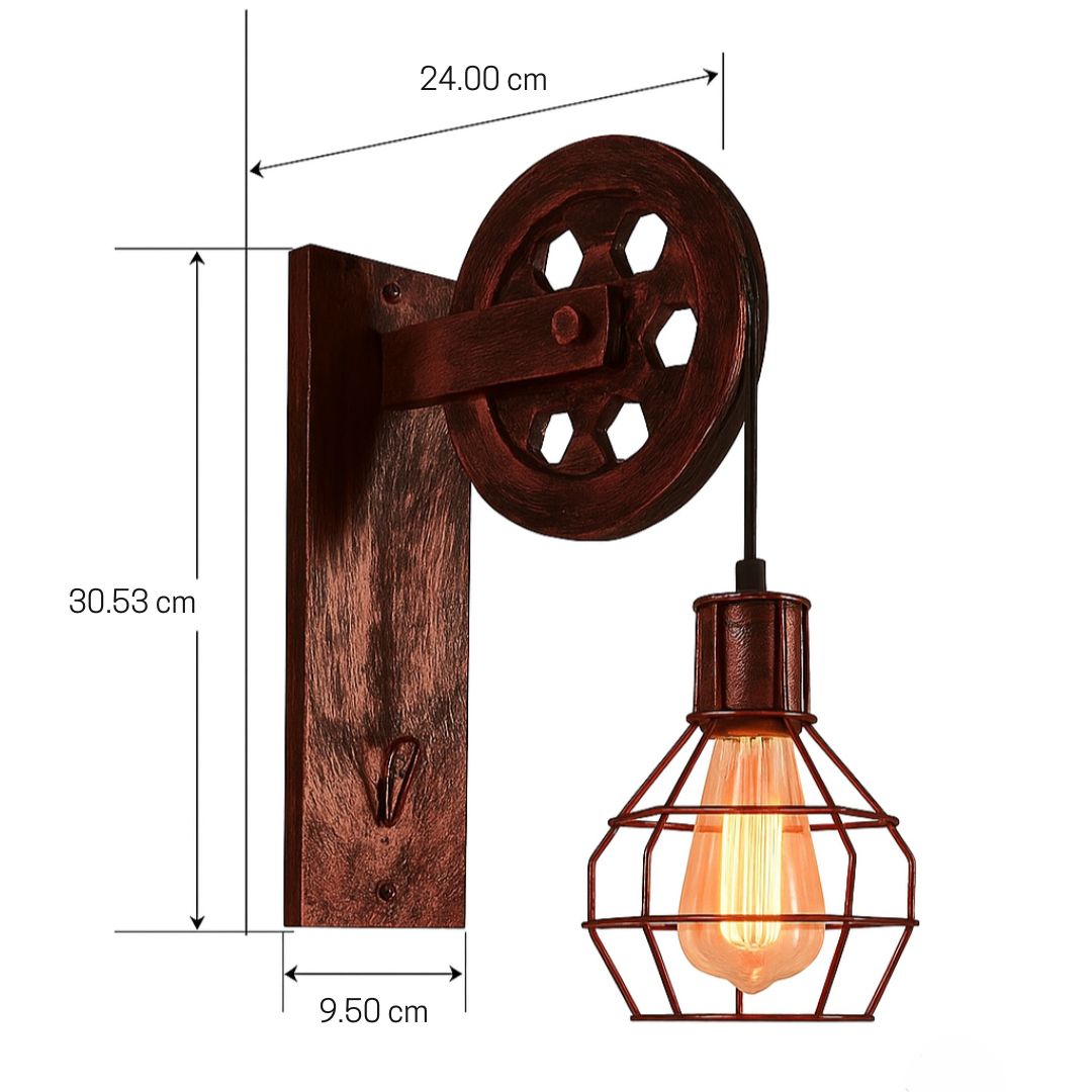 Avelena | Vintage Industrial LED Wandleuchte - IronGlare