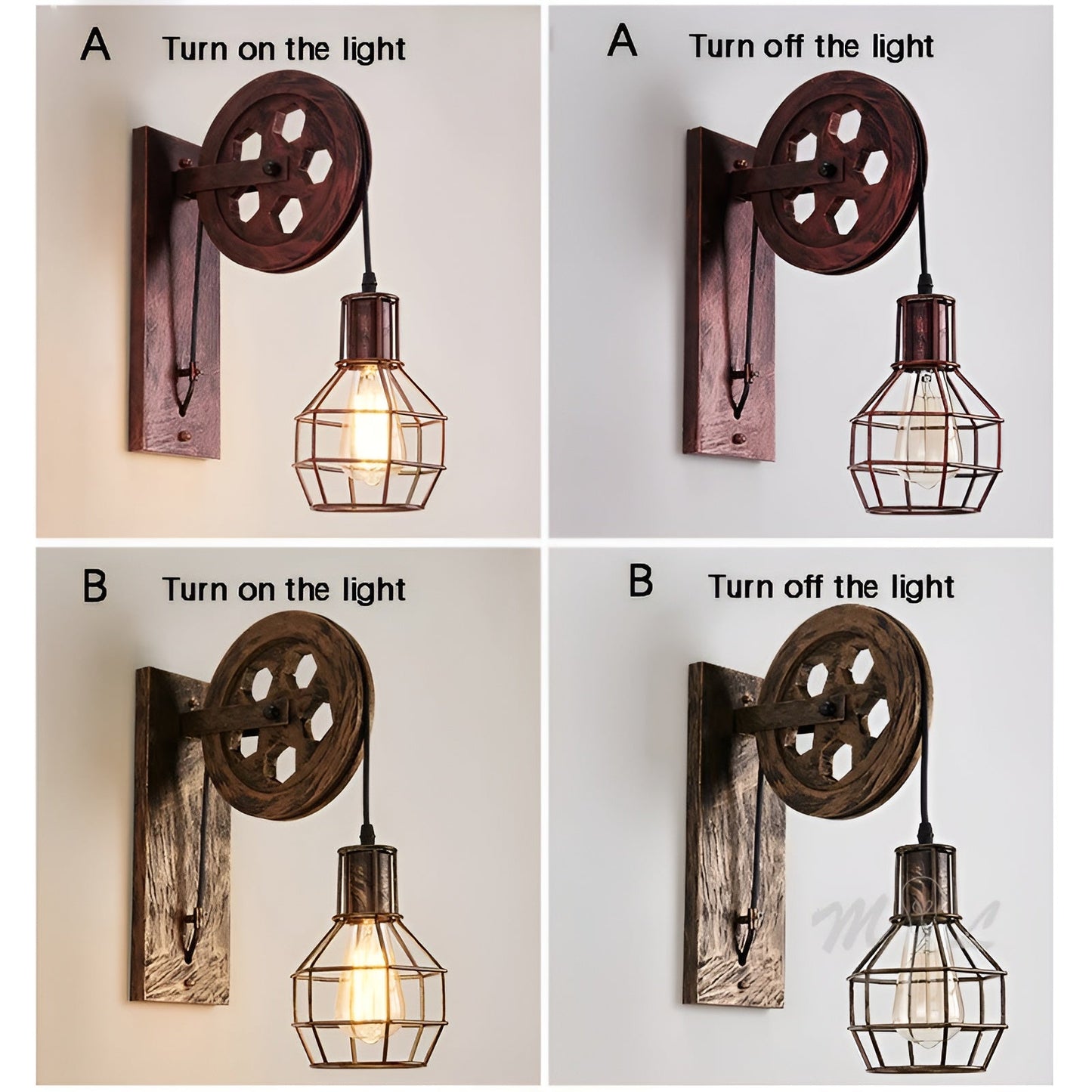 Avelena | Vintage Industrielle LED Wandleuchte - IronGlare