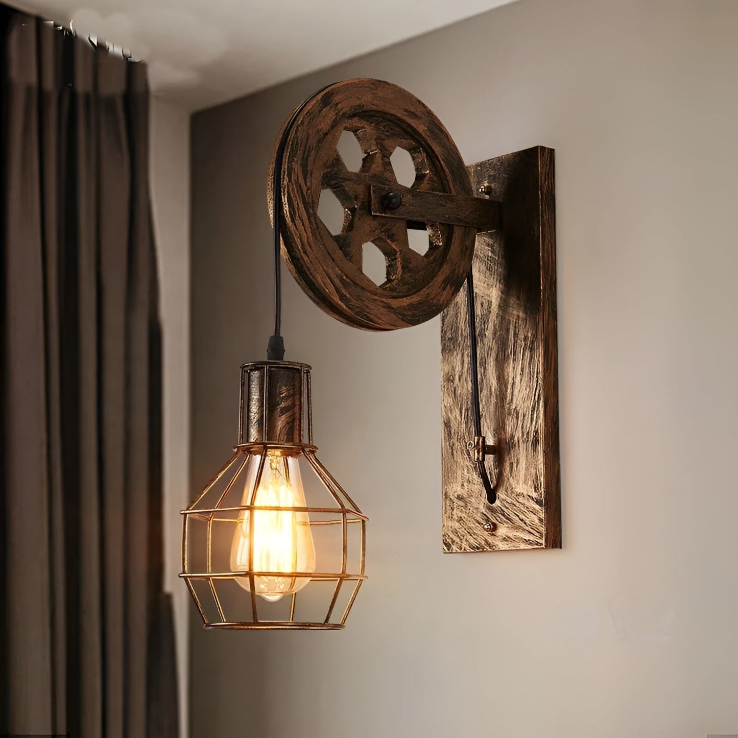 Avelena | Vintage Industrielle LED Wandleuchte - IronGlare