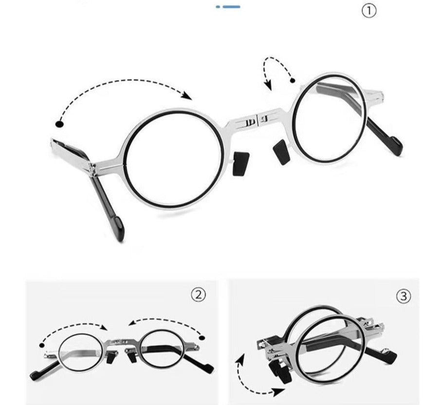 Avelena | VisionFold Kompakte Faltbrille – Ultraleichte, langlebige Lesebrille mit flexiblen, kratzfesten Gläsern