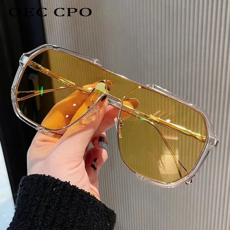 Avelena | VOGUEVIEW SHADES – Übergroße quadratische Sonnenbrille mit UV400 & photochromatischen Linsen
