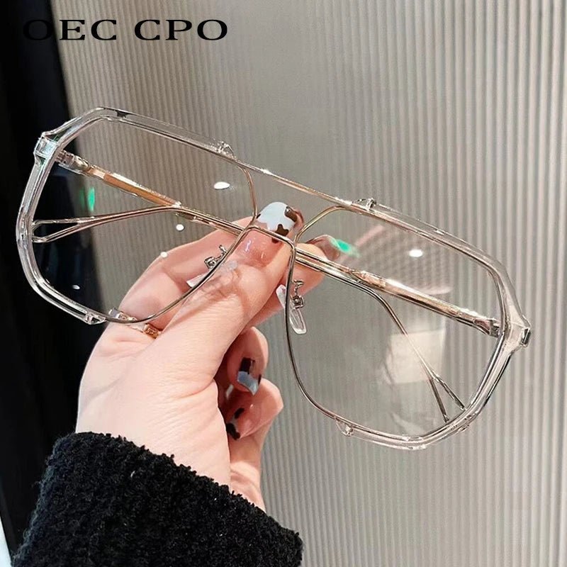 Avelena | VOGUEVIEW SHADES – Übergroße quadratische Sonnenbrille mit UV400 & photochromatischen Linsen