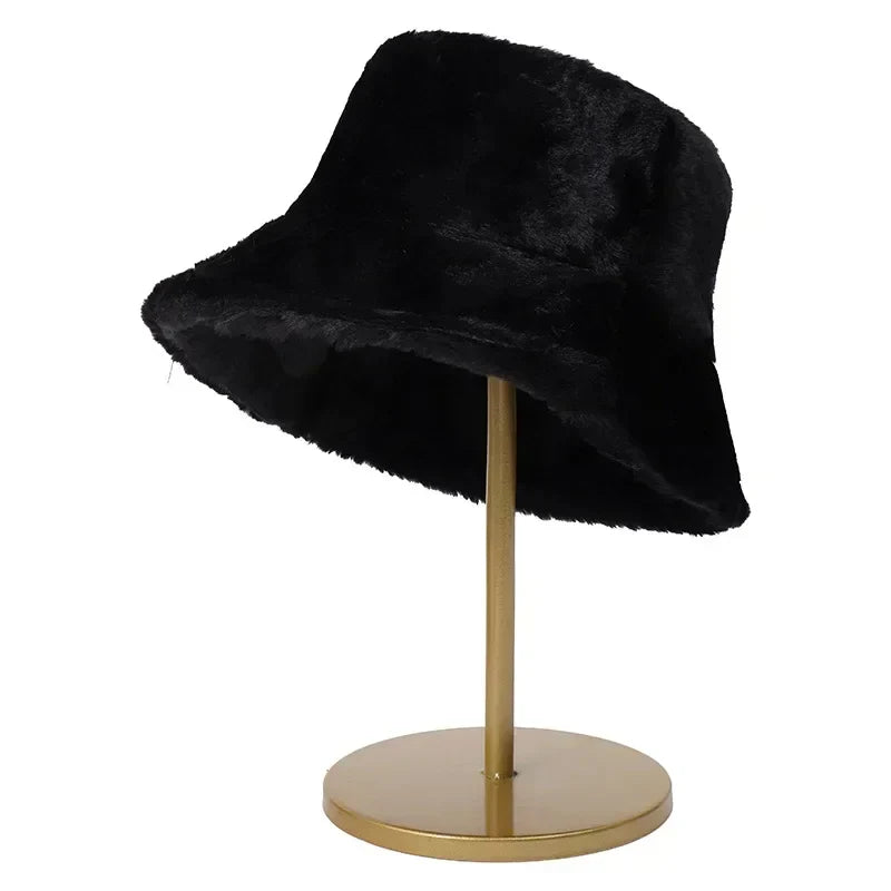 Avelena | Damen Kunstpelz Herbst Bucket Hat – Lorna