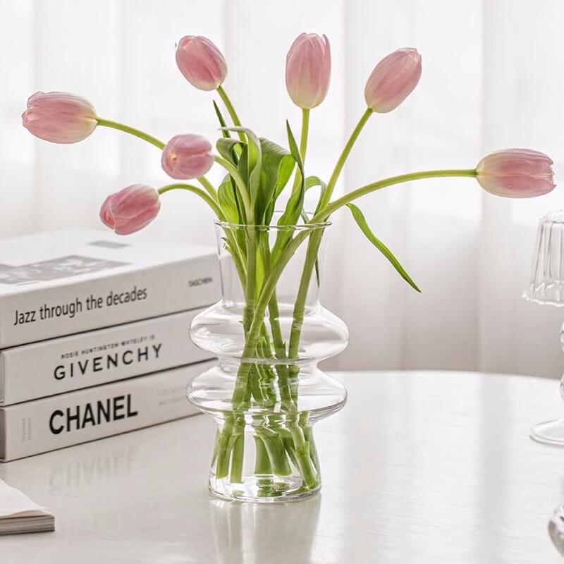 Avelena | Wellenförmige Glasblumenvase