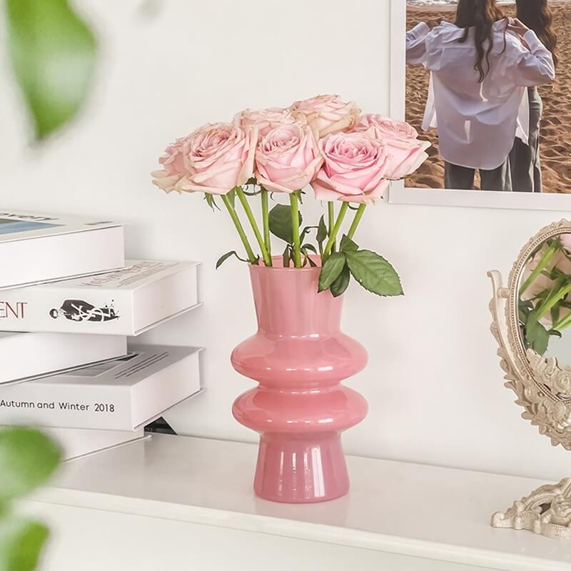 Avelena | Wellenförmige Glasblumenvase