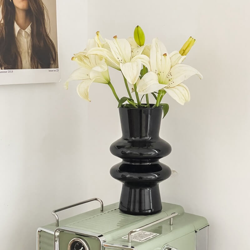 Avelena | Wellenförmige Glasblumenvase