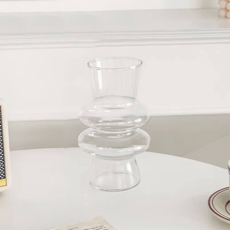 Avelena | Wellenförmige Glasblumenvase
