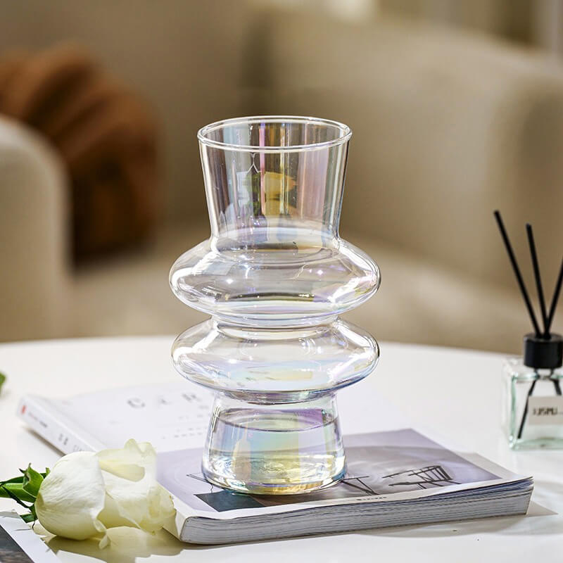 Avelena | Wellenförmige Glasblumenvase