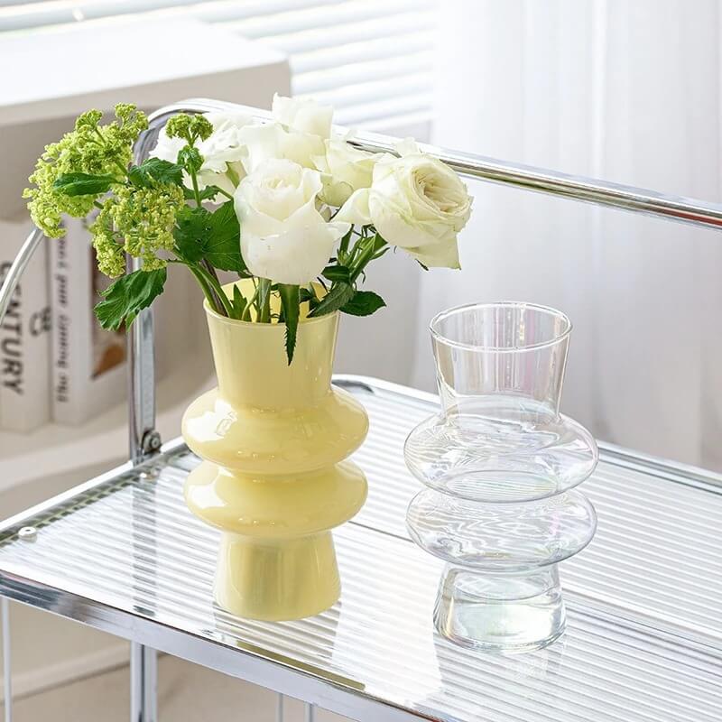 Avelena | Wellenförmige Glasblumenvase