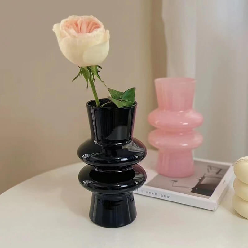 Avelena | Wellenförmige Glasblumenvase