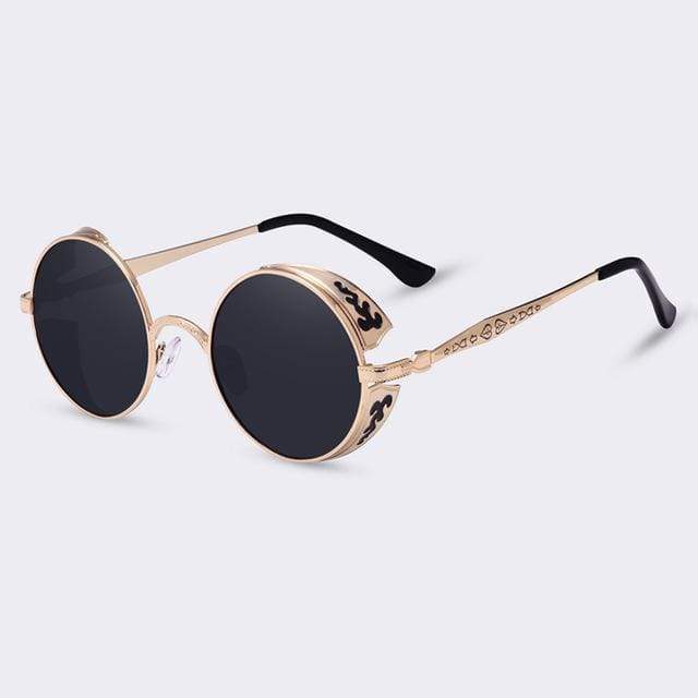 Avelena | Steampunk Vintage Runde Sonnenbrille Limitierte Auflage