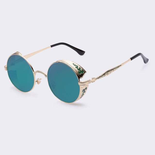 Avelena | Steampunk Vintage Runde Sonnenbrille Limitierte Auflage