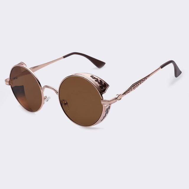 Avelena | Steampunk Vintage Runde Sonnenbrille Limitierte Auflage