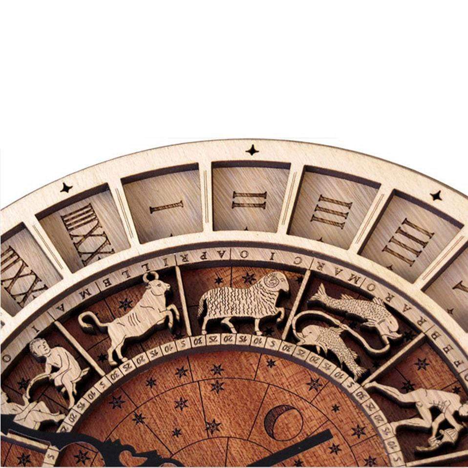 Avelena | Zodiac Signs Holz Wanduhr