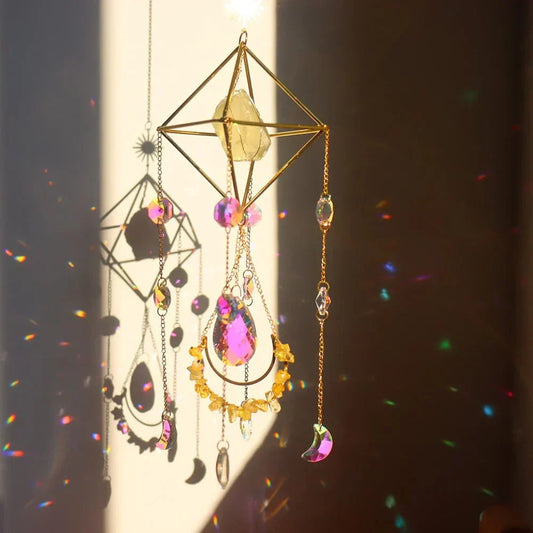 Avelena | AuraBloom Kristall Sonnenfänger | Heilender Kristall | Feng Shui Dekoration | Positive Energie für Zuhause