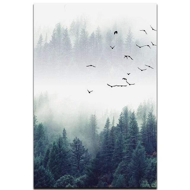Avelena | 3-teilige Nordic Forest Landscape Wandkunst