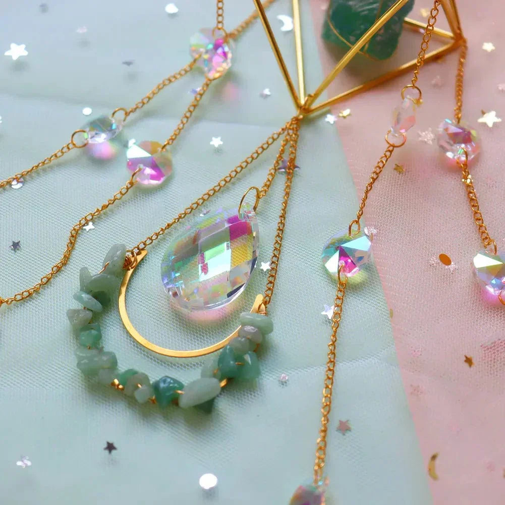 Avelena | AuraBloom Kristall Sonnenfänger | Heilender Kristall | Feng Shui Dekoration | Positive Energie für Zuhause