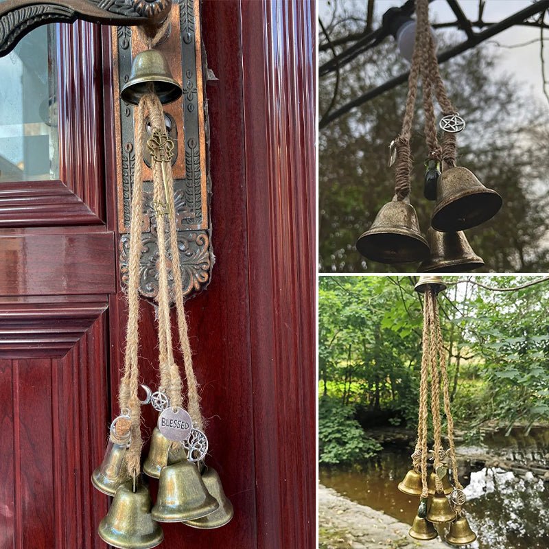 Avelena | WitchBubble – Handgefertigtes Schutzamulett mit Glocken & magischen Charms für spirituelle Harmonie