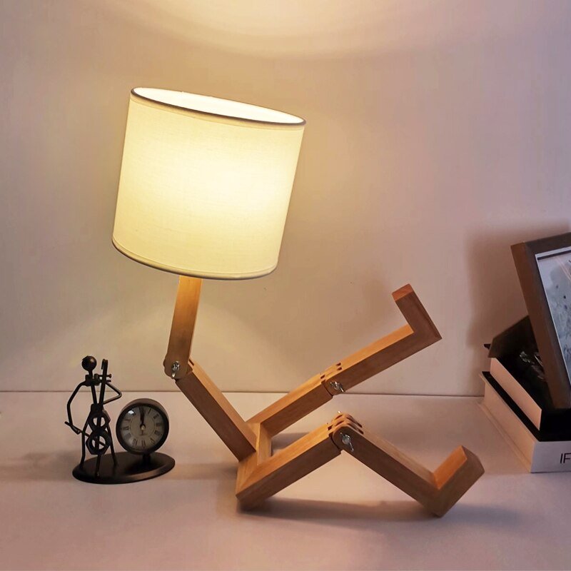 Avelena | Stickman - Hölzerne Stickman Woden Lampe