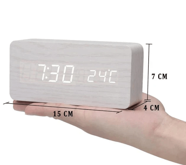 Avelena | AMBIWOOD – Sprachgesteuerte LED-Uhr mit minimalistischer Holzoptik