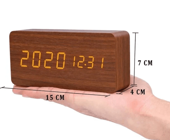 Avelena | AMBIWOOD – Sprachgesteuerte LED-Uhr mit minimalistischer Holzoptik