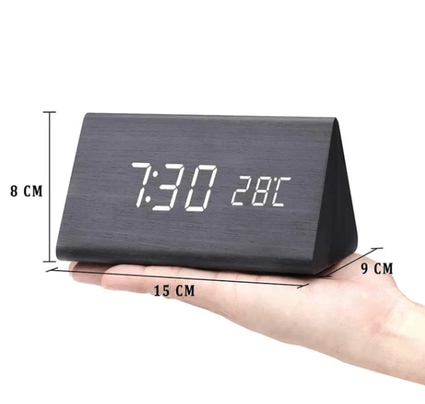 Avelena | AMBIWOOD – Sprachgesteuerte LED-Uhr mit minimalistischer Holzoptik