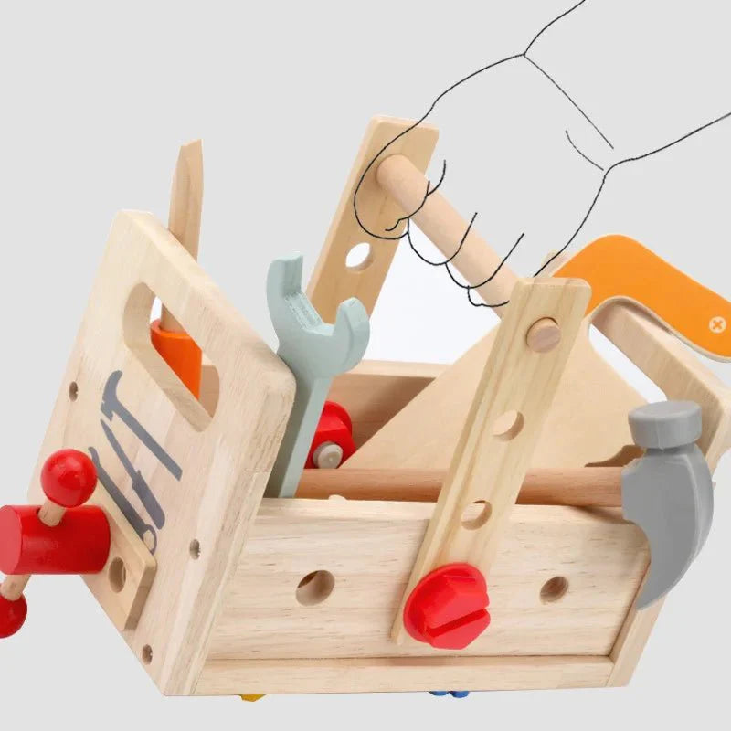 Avelena | WoodTools – Montessori-Holzwerkzeugkasten zur Förderung von Kreativität und motorischen Fähigkeiten